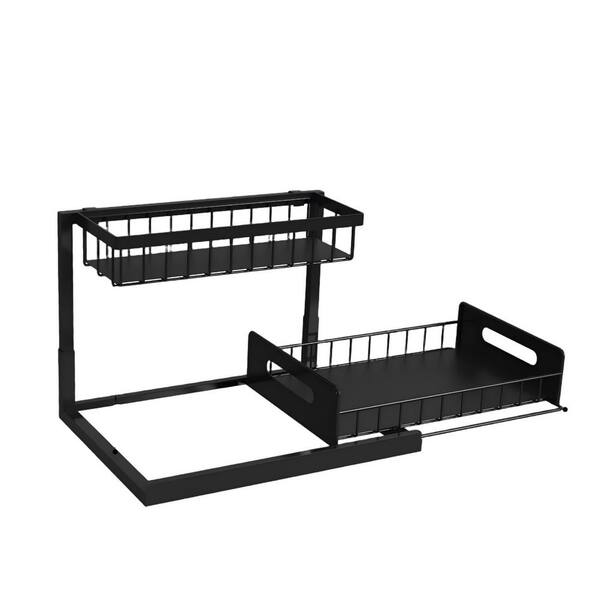 💚2 Tier Under Sink and Cabinet Organizer with Pull Out and Slide Out for Kitchen and Bathroom Storage (2-Pack)