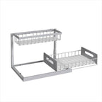 💚2 Tier Under Sink and Cabinet Organizer with Pull Out and Slide Out for Kitchen and Bathroom Storage (2-Pack)