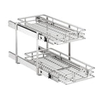 💚2 Tier Under Sink and Cabinet Organizer with Pull Out and Slide Out for Kitchen and Bathroom Storage (2-Pack)