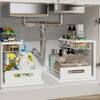 💚2 Tier Under Sink and Cabinet Organizer with Pull Out and Slide Out for Kitchen and Bathroom Storage (2-Pack)