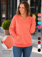 💚Cozy Campfire V-Neck Sweatshirt