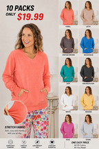 💚Cozy Campfire V-Neck Sweatshirt