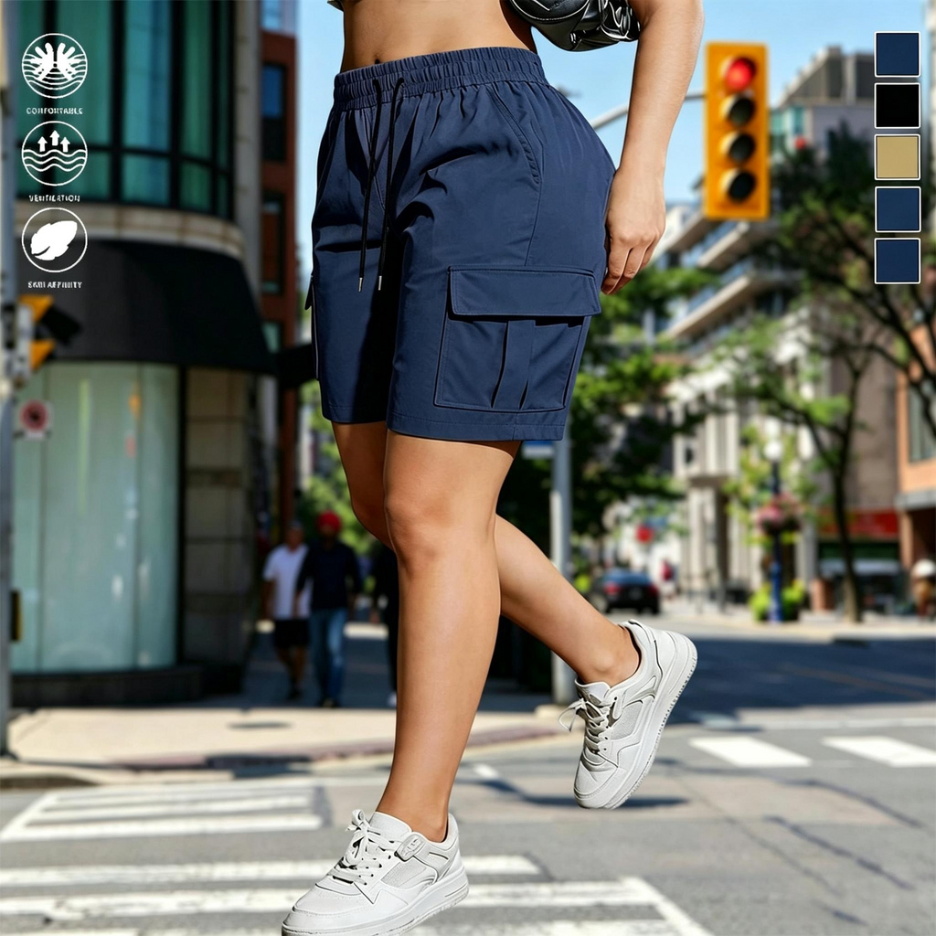 💚【LAST DAY SALE】Women’s outdoor cargo shorts—multi-pocket design