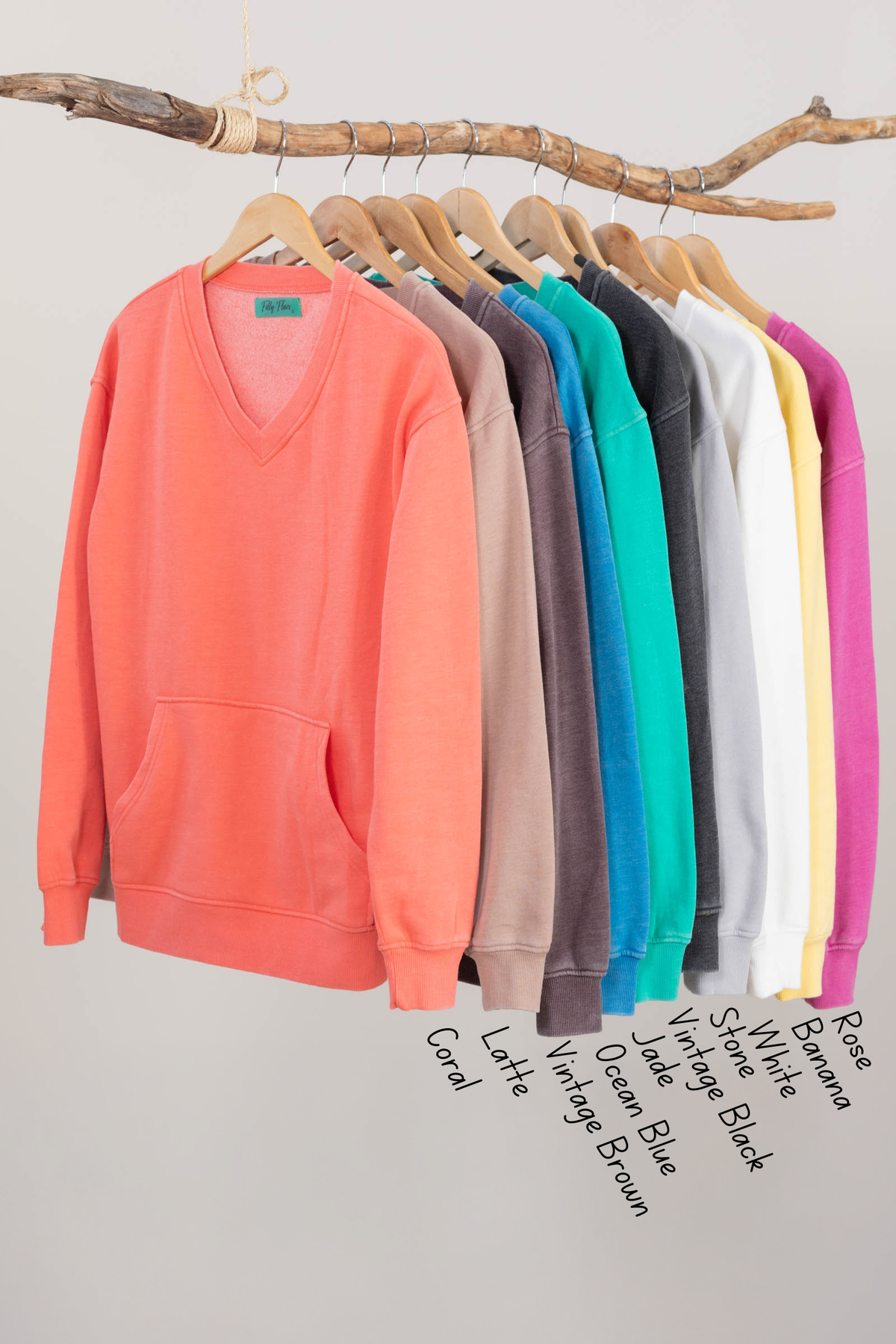 💚Cozy Campfire V-Neck Sweatshirt