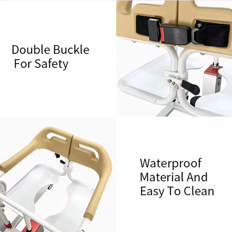 ♿Multifunctional Disabled Patient Transfer Device, No‑Lift Care Bath Transfer Aid Chair