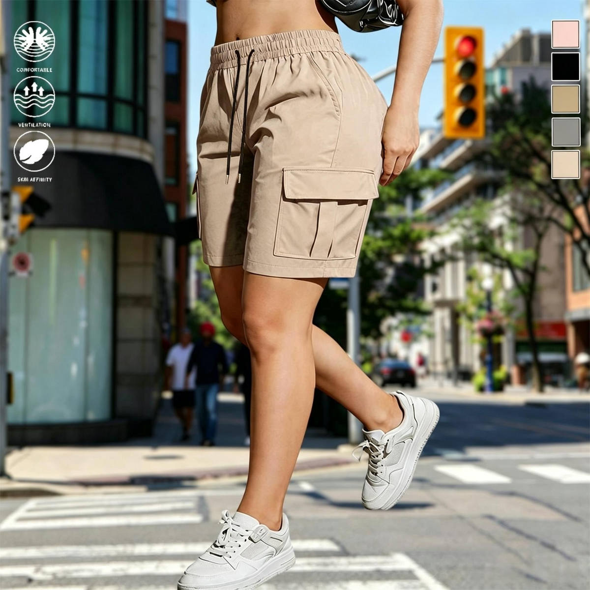 💚【LAST DAY SALE】Women’s outdoor cargo shorts—multi-pocket design