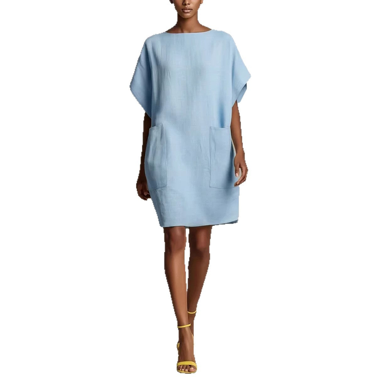 💝💝Effortless Linen-Blend Shift Dress