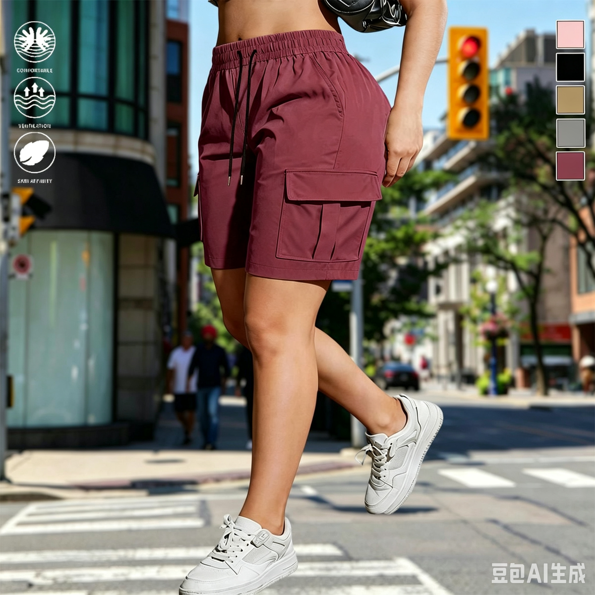 💚【LAST DAY SALE】Women’s outdoor cargo shorts—multi-pocket design