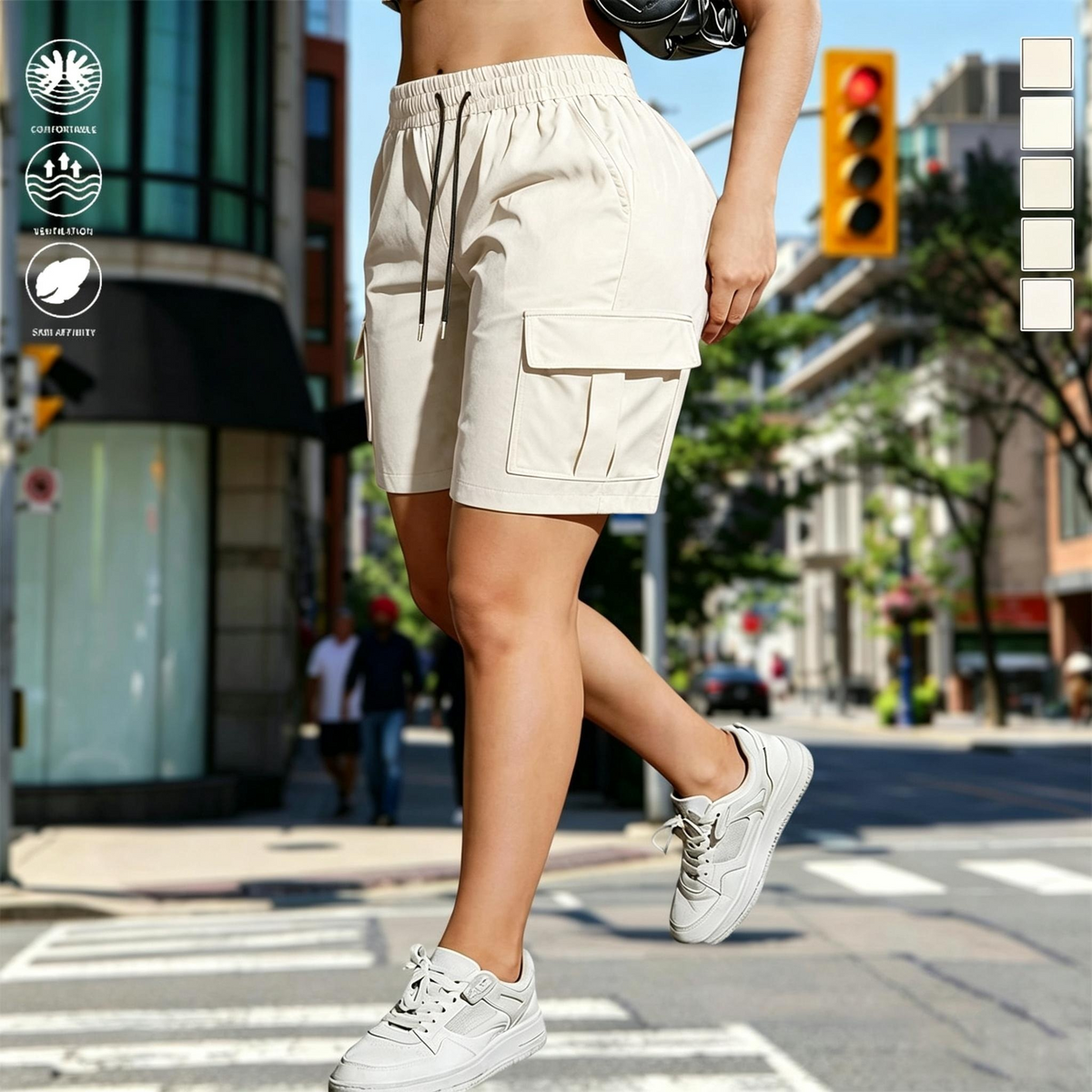 💚【LAST DAY SALE】Women’s outdoor cargo shorts—multi-pocket design