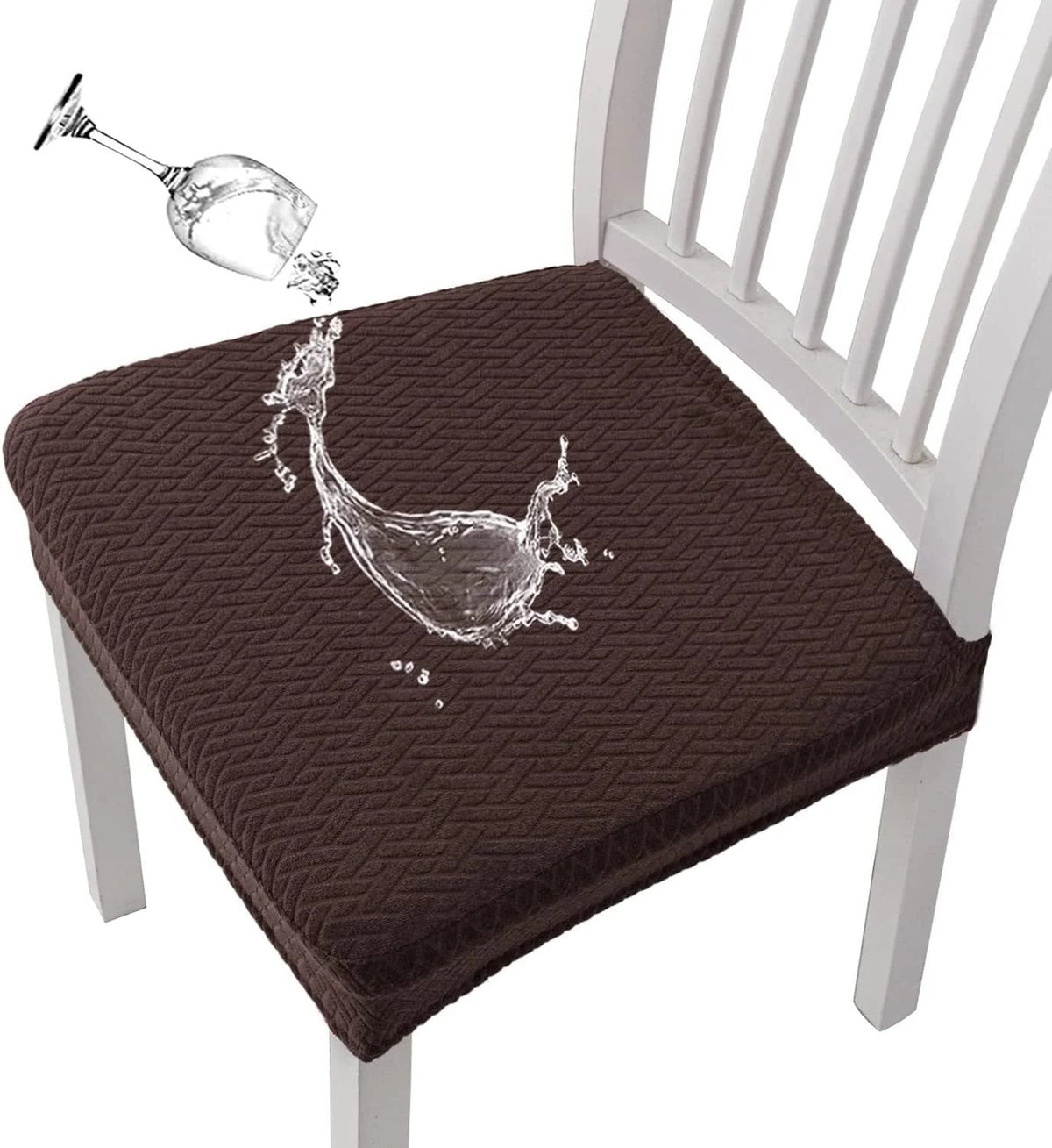 Jacquard Chair Seat Cover – Waterproof, Non-Slip, Machine Washable