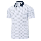💝💝Men's Classic Polo Shirts Contrast Collar Short Sleeve Casual Solid Stylish and Printed Polo