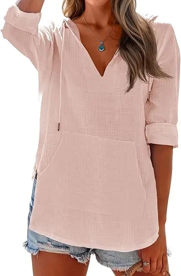 Hooded Beach Cover-Up with Pockets