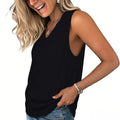 Essential V-Neck Sleeveless Tank – Relaxed Fit, Soft Polyester