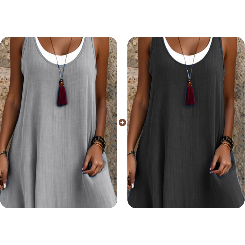Nina Two-Piece Sleeveless Midi Dress
