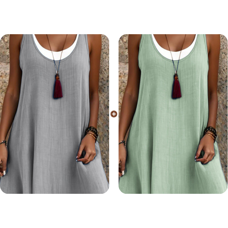 Nina Two-Piece Sleeveless Midi Dress