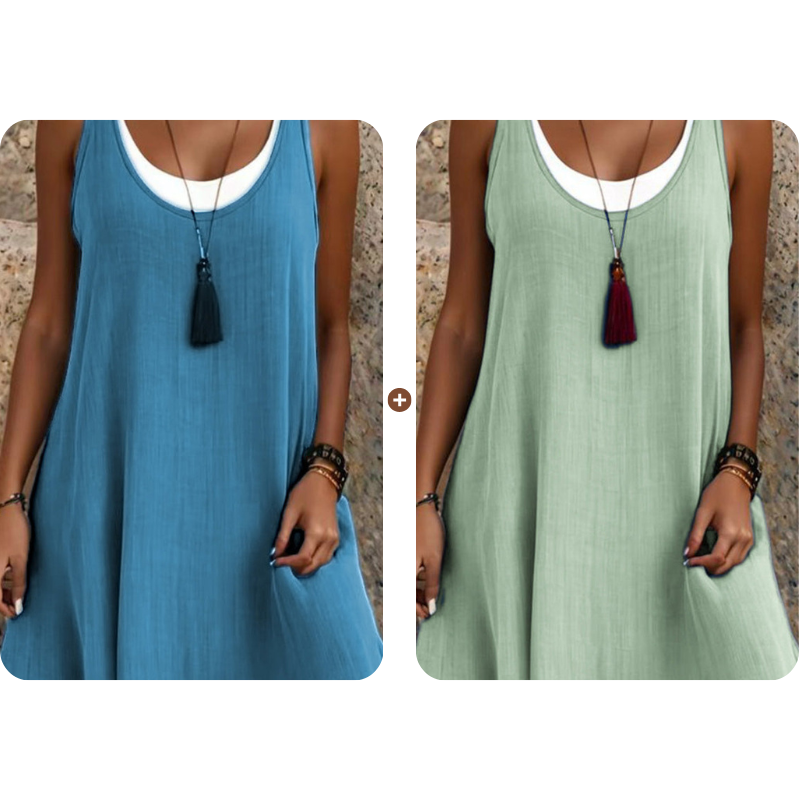 Nina Two-Piece Sleeveless Midi Dress