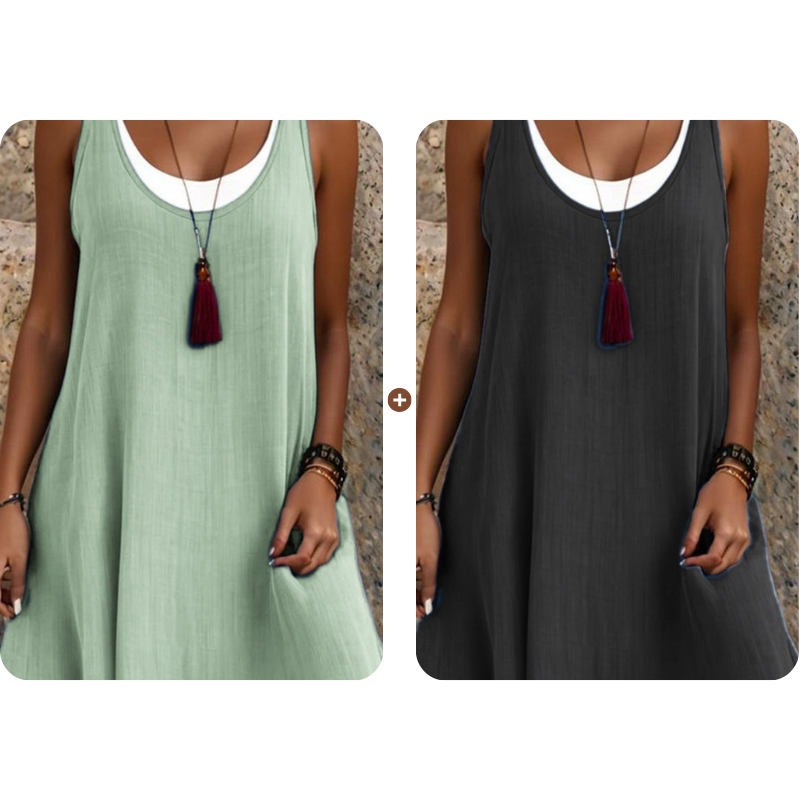 Nina Two-Piece Sleeveless Midi Dress