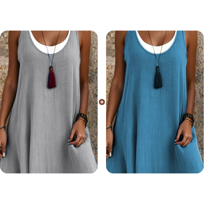 Nina Two-Piece Sleeveless Midi Dress