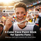 3-in-1 One-Stroke Face Paint Stick –  Skin-Safe, Easy Wash-Off, Scented