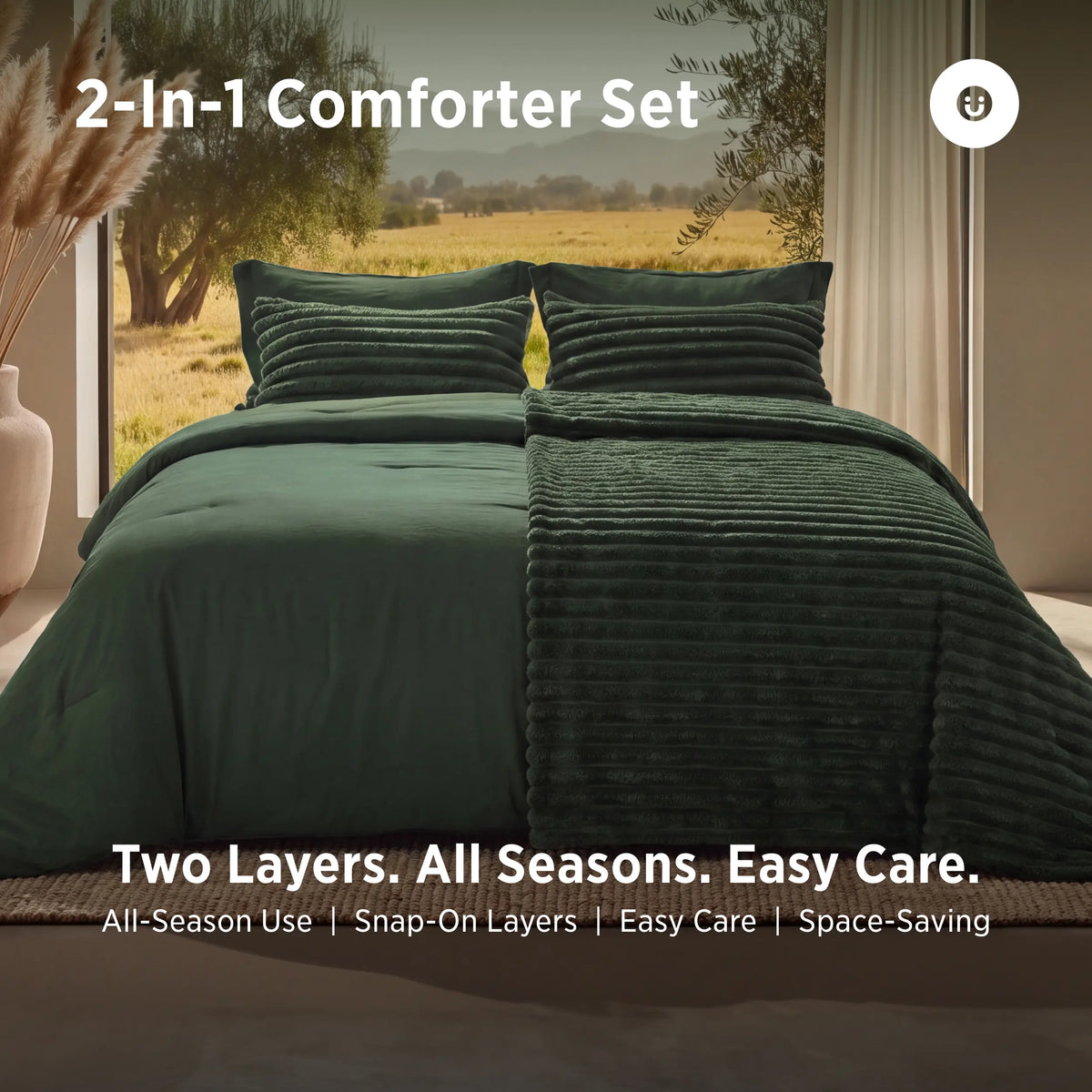 💚Bedsure 6 Pieces 2-in-1 Comforter Set Twin