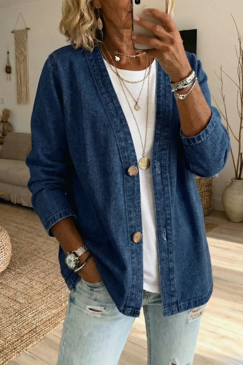 Lightweight Denim Cardigan