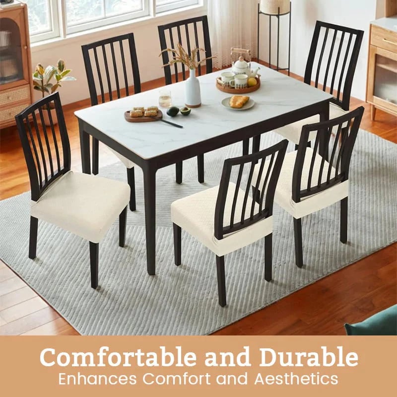 Jacquard Chair Seat Cover – Waterproof, Non-Slip, Machine Washable