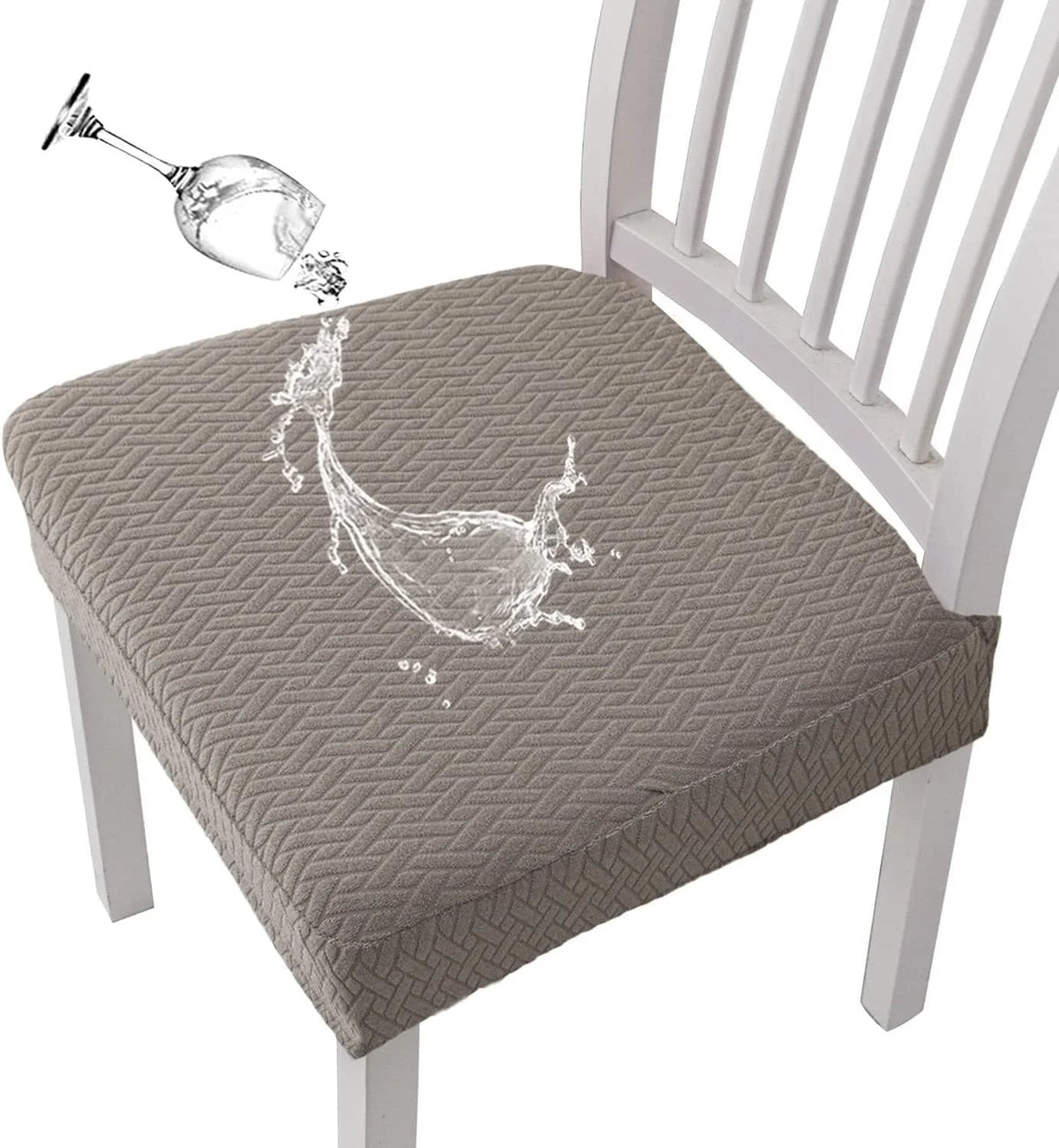 Jacquard Chair Seat Cover – Waterproof, Non-Slip, Machine Washable