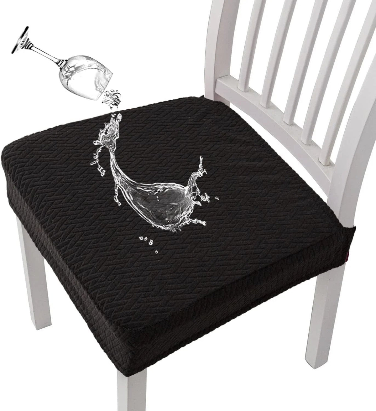Jacquard Chair Seat Cover – Waterproof, Non-Slip, Machine Washable