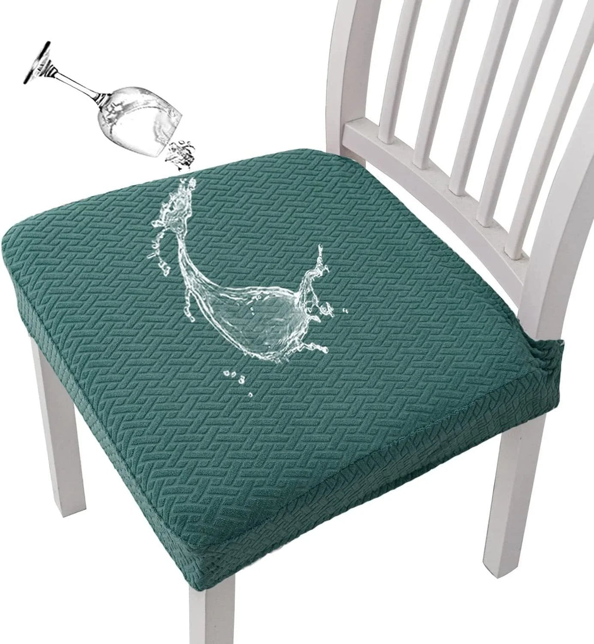Jacquard Chair Seat Cover – Waterproof, Non-Slip, Machine Washable