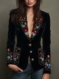 Philippa | Colourful Floral Embroidered Blazer