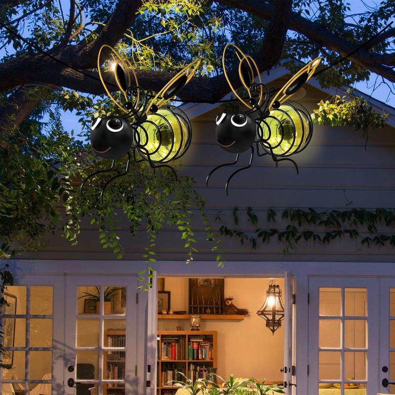 Solar Hanging Bee Lantern — Outdoor Garden Light IP44 Waterproof