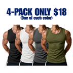 💝💝Men's Wide Strap Ribbed Tank Top