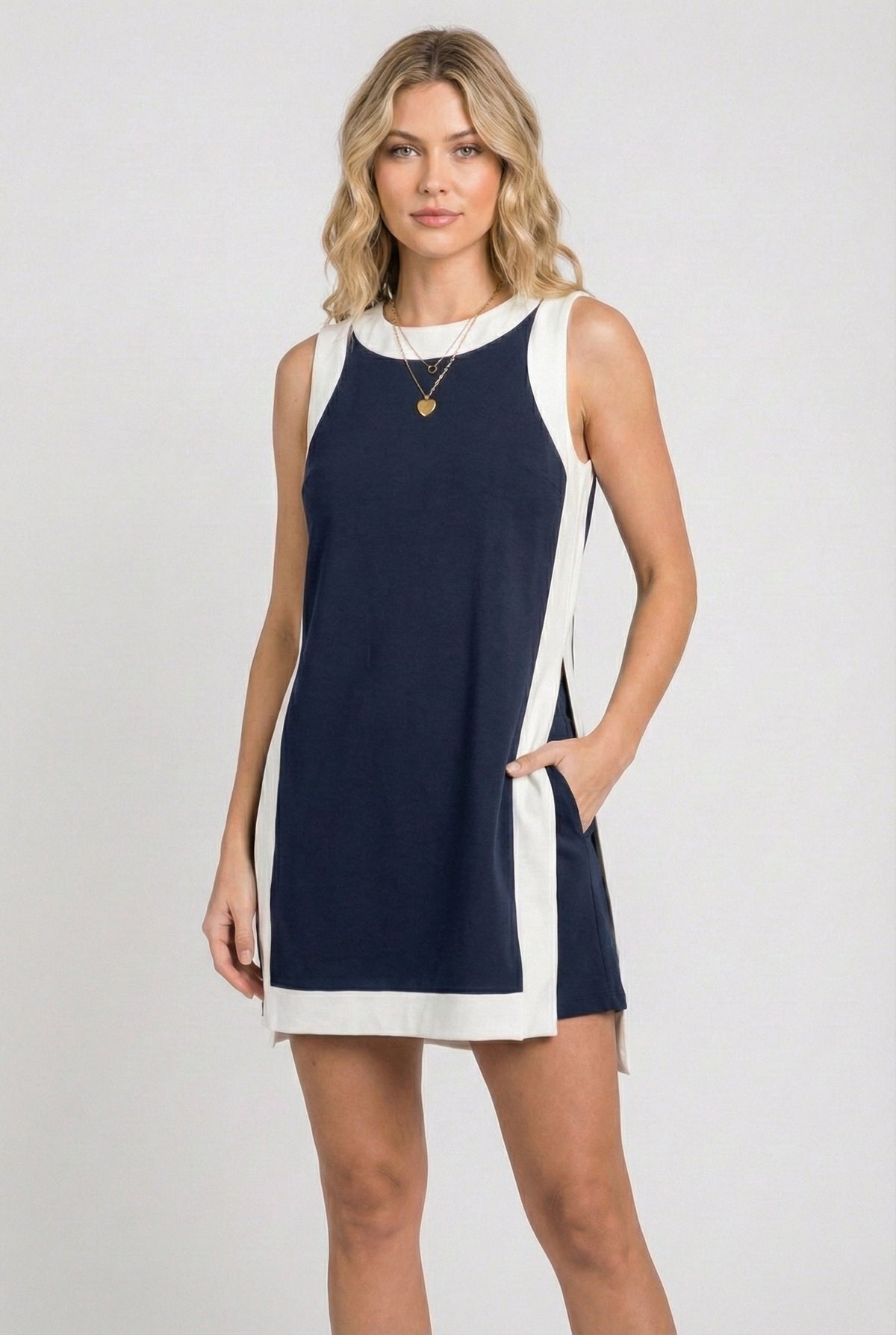 Two-Piece Open-Front Top & Shorts Set