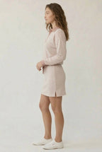 Striped Polo Skort Set – Collared Top & Built-in Shorts