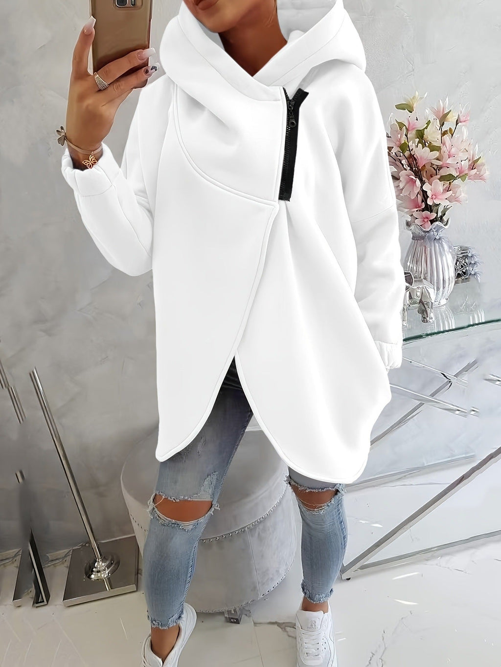 💚Brielle - Stylish oversized warm zipper hoodie jacket