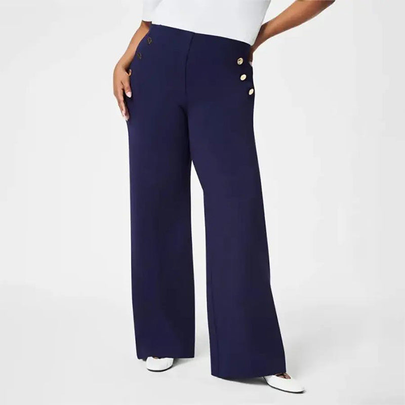 Elegant Wide Leg Pants – High Waist Stretch Trousers for Everyday Style