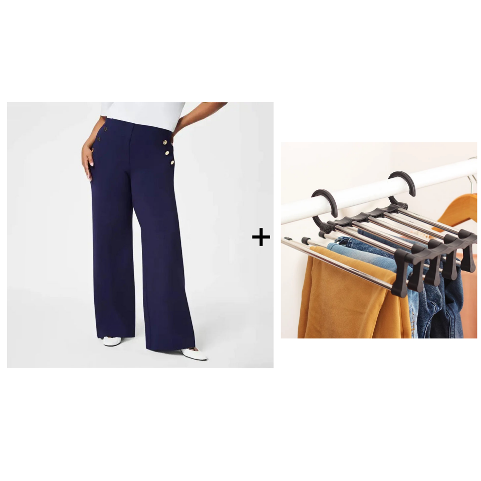 Elegant Wide Leg Pants – High Waist Stretch Trousers for Everyday Style