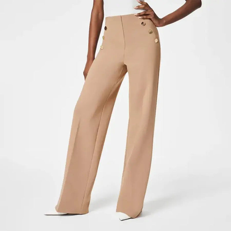 Elegant Wide Leg Pants – High Waist Stretch Trousers for Everyday Style