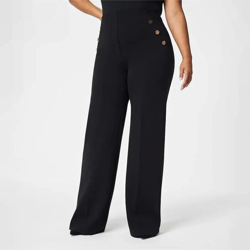 Elegant Wide Leg Pants – High Waist Stretch Trousers for Everyday Style