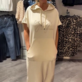 Relaxed Hooded Maxi Dress – Soft Cotton-Spandex, Adjustable Drawstring