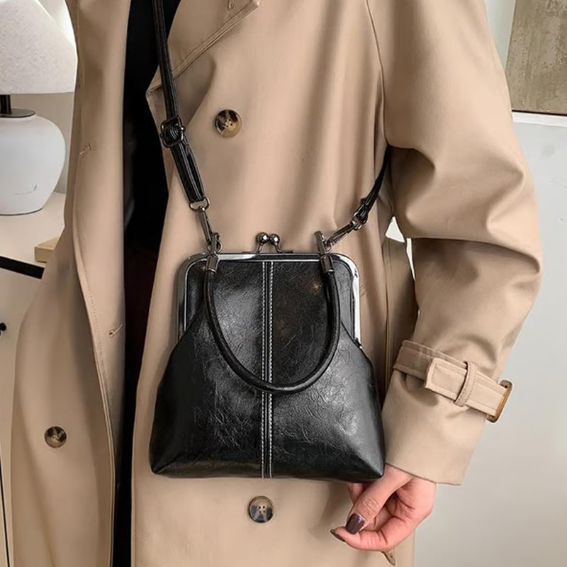 Vintage Kiss Lock Handbag For Women