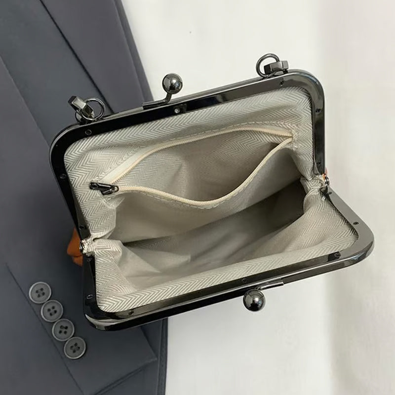 Vintage Kiss Lock Handbag For Women