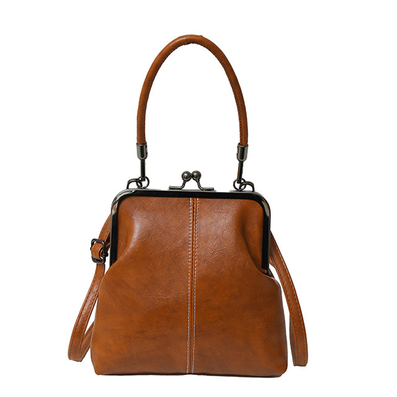 Vintage Kiss Lock Handbag For Women