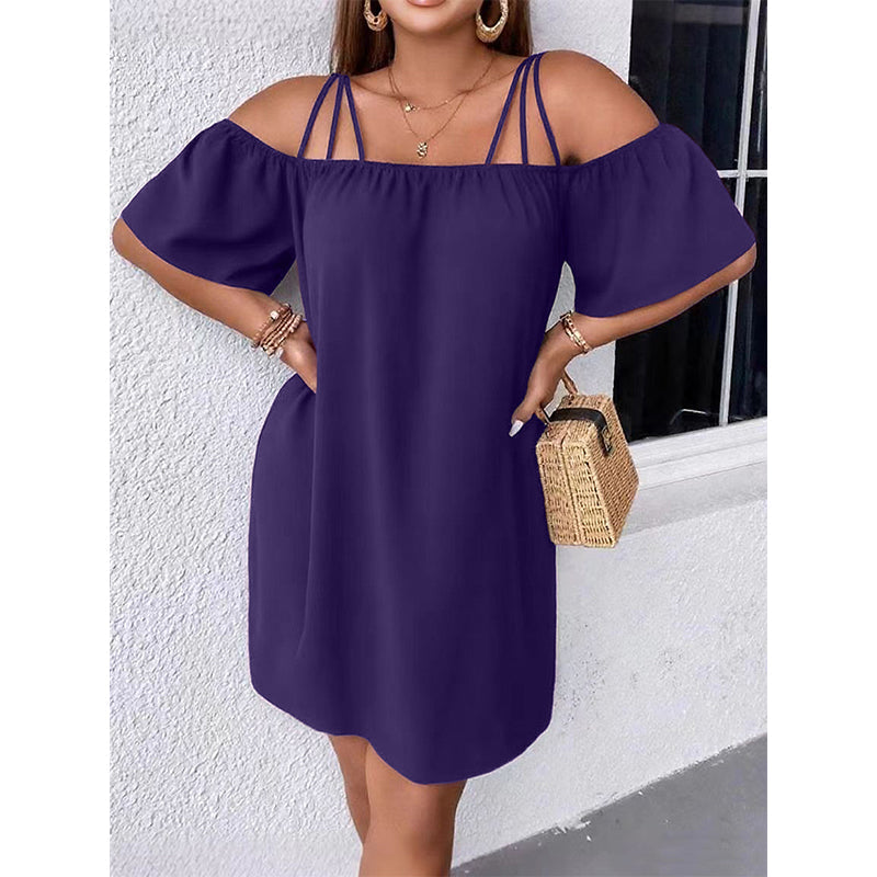 Women's Off Shoulder Casual Mini Dress