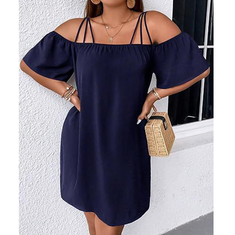 Women's Off Shoulder Casual Mini Dress