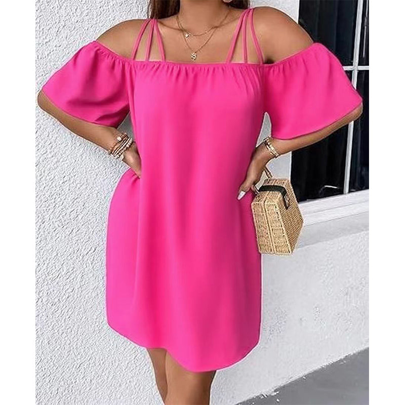 Women's Off Shoulder Casual Mini Dress