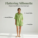Polo Neck Shorts Set – Side Button Details, Relaxed Fit