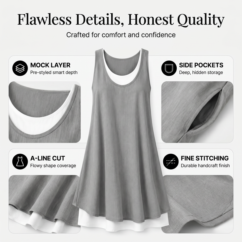Nina Two-Piece Sleeveless Midi Dress