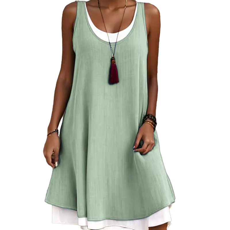 Nina Two-Piece Sleeveless Midi Dress