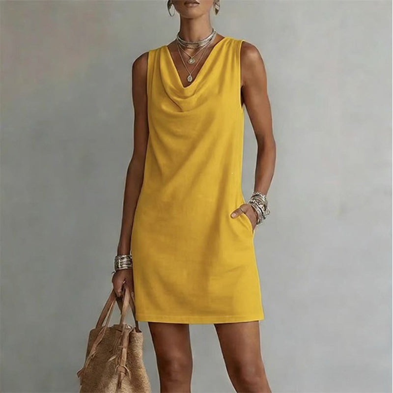 Women's Elegant Slim Fit Cowl Neck Dress